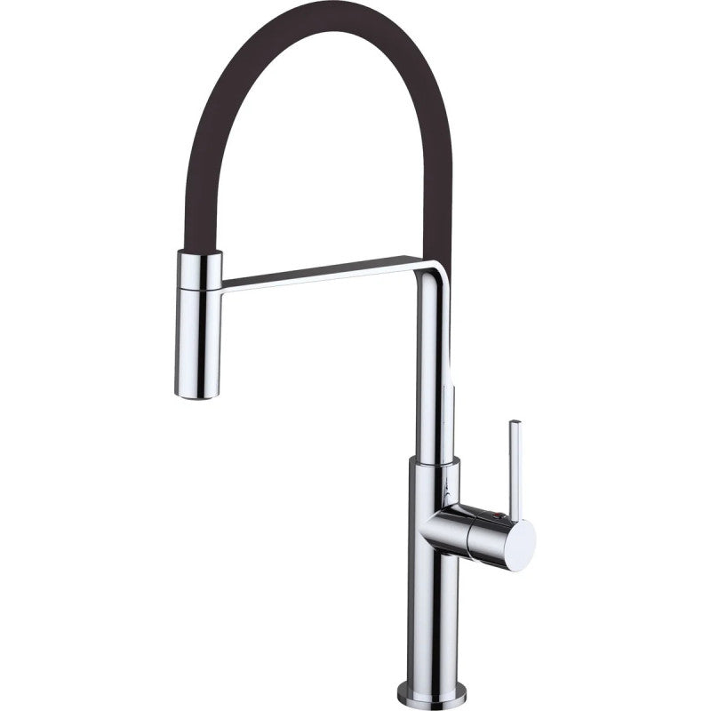 Grifería de fregadero Stillo Kitchen Flex extra alta monomando extraíble abatible 1 jet cromo